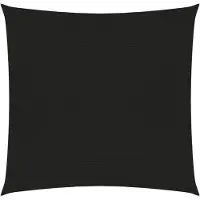 The Living Store Sonnensegel 160 g/m² Schwarz 4,5x4,5 m HDPE