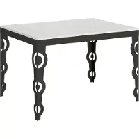 Itamoby Ausziehbarer Tisch 90x120/380 cm Karamay Evolution Gestell Weiß Esche Anthrazit