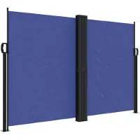 Syfax Seitenmarkise Ausziehbar Blau 160x1200 cm