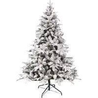 Generic Rebecca Mobili Weihnachtsbaum mit Kunstschnee, H 150 cm, 809 Zweige aus PVC und PE
