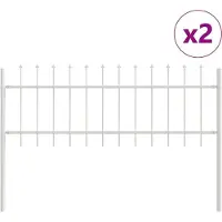 Syfax Gartenzaun WOERDEN 2 stk. 3,4 x 0,6 m Pulverbeschichteter Stahl