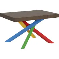 Itamoby Ausziehbarer Tisch 90x130/234 cm Volantis Noce Gestell 4/B