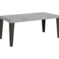 Itamoby Ausziehbarer Tisch 90x180/440 cm Gestell Flame Cement Anthrazit