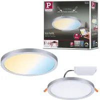 Paulmann Panel Areo ZigBee CCT rund chrom 17,5cm