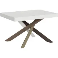 Itamoby Ausziehbarer Tisch 90x120/224 cm Volantis White Ash Gestell 4/C