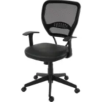 Mendler Profi-Bürostuhl Seattle, Chefsessel Drehstuhl, 150kg belastbar, Kunstleder schwarz mit Armlehnen