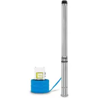 Eberth 4" Tiefbrunnenpumpe Brunnenpumpe aus rostfreiem Edelstahl, Elektrisch 2200W, Durchmesser Pumpe 4 Zoll (10cm), Anschlussgewinde 1 1/2 Zoll