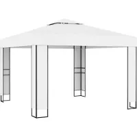 Syfax Pavillon mit Doppeldach 3 x 3 m Weiß