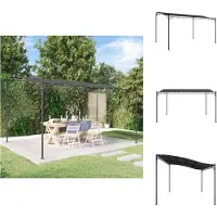 vidaXL Markise Anthrazit 4x3 m 180 g/m² Stoff und Stahl - Pavillons & Partyzelte
