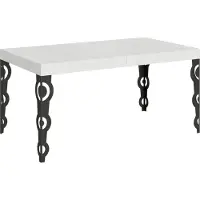 Itamoby Ausziehbarer Tisch 90x160/420 cm, Gestell Karamay, Esche weiß, Anthrazit