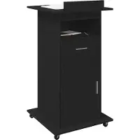 Syfax Podium Schwarz Eichen-Optik Holzwerkstoff 55 x 55 x 107 cm