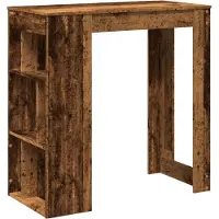 Syfax Bartisch mit Regal Altholz-Optik 102x50x103,5 cm Holzwerkstoff