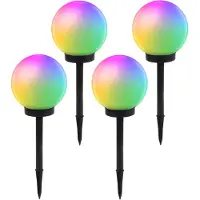 Greenblue Solarlampe freistehend Garten Kugel 25x25x58cm RGB LED GB165