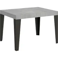 Itamoby Ausziehbarer Tisch 80x120/204 cm Gestell Flame Cement Anthrazit