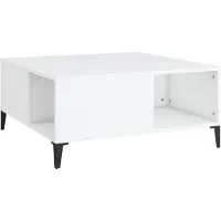 Syfax Couchtisch Weiß 80x80x36,5 cm Holzwerkstoff