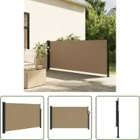 The Living Store Seitenmarkise Ausziehbar Taupe 120x500 cm