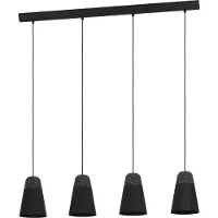 Eglo Hängeleuchte "CANTERRAS", schwarz, H: 110cm, 1 Stk., Leuchten, Hängeleuchte in schwarz aus Stahl - exkl. E27 - 40W, Hängeleuchte