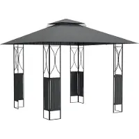 Syfax Pavillon mit Dach Anthrazit 300x300x270 cm Stahl