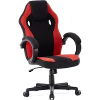 Sense7 Prism Gaming Stuhl Stoff Schwarz-Rot - Ergonomischer Bürostuhl PC Schreibtischstuhl Zockerstuhl Wippfunktion Gamer Stuhl 120 kg