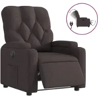 Syfax Relaxsessel Elektrisch Dunkelbraun Stoff
