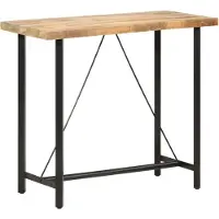 Syfax Bartisch 120x58x107 cm Raues Mangoholz