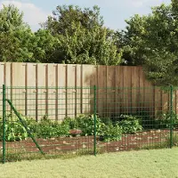Syfax Maschendrahtzaun mit Bodenflansch Grün 1,1x25 m