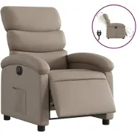Syfax Relaxsessel Elektrisch Cappuccino Kunstleder