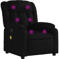 Sonstiges Massagesessel Schwarz Stoff 78 x 98 x 92 cm mit 6-Punkt-Vibrationsmassage und manueller Liegefunktion bis 135 Grad
