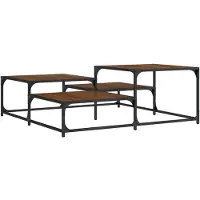 Syfax Couchtisch Braun Eichen-Optik 107x107x40 cm Holzwerkstoff