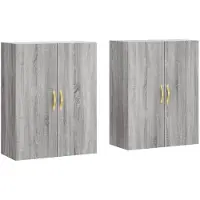 Syfax Wandschränke 2 Stk. Grau Sonoma 69,5x34x90 cm