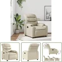 The Living Store Relaxsessel Creme Kunstleder