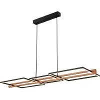 Briloner LED Pendelleuchte Hängelampe Esszimmer Küche Warmweiß Holz
