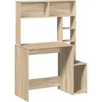 Syfax Schreibtisch mit Regal Sonoma-Eiche 100x45x140 cm Holzwerkstoff