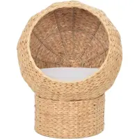 Syfax dkd-home-decor Katzenkorb aus Seegras, 45 cm, Natur, mit herausnehmbarem Kissen
