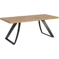 Itamoby Ausziehbarer Tisch 90x200/300 cm Tabira entrindete Eiche mit anthrazitfarbenen Beinen