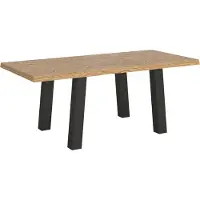 Itamoby Fester Tisch 90x180 cm Svalen entrindete Eiche mit anthrazitfarbenen Beinen