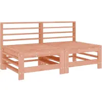 Syfax Garten-Mittelsofas 2 Stk. Massivholz Douglasie