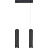 Sollux Pendelleuchte KARBON 2 schwarz 2xGU10 10W Aluminium 90x6.5x30cm
