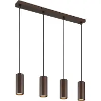 Globo Pendelleuchte aus Bronze James 4-flammig