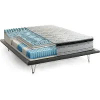 Talamo Italia Einzelmatratze Laila, Abnehmbarer Bezug aus Memory Foam+Gel und Taschenfedern, 100% Italy, Anti-Milbe und hypoallergen, Cm 90x190 h27