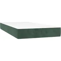 Syfax Taschenfederkernmatratze Mittel Dunkelgrün 80x220x20 cm Samt
