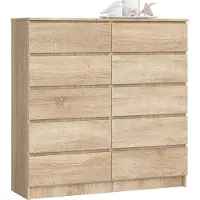 Akord Kommode 10 Schubladen Sonoma-Eiche 120X40X121 Cm