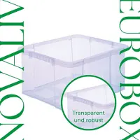 Novaliv 6x Aufbewahrungsboxen mit Deckel 15L transparente Nestbar stapelbare Storage boxes mit Clipverschluss Kunststoffbox BPA-frei 41 x 29 x 20 cm
