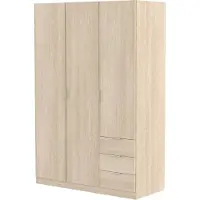 CALICOSY Schrank 3 Türen + 3 Schubladen B121 x H180 cm