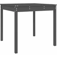 Syfax Gartentisch Grau 82,5x82,5x76 cm Massivholz Kiefer