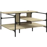 Syfax Couchtisch Sonoma-Eiche 100x100x48,5 cm Holzwerkstoff