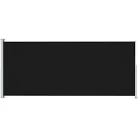 Syfax Seitenmarkise Ausziehbar 220x514 cm Schwarz