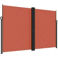Syfax Seitenmarkise Ausziehbar Terrakottarot 220x1000 cm