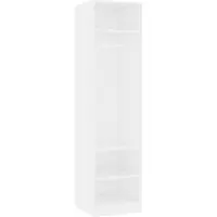 Syfax Kleiderschrank Weiß 50x50x200 cm Holzwerkstoff