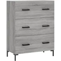 Syfax Sideboard Grau Sonoma 69,5x34x90 cm Holzwerkstoff